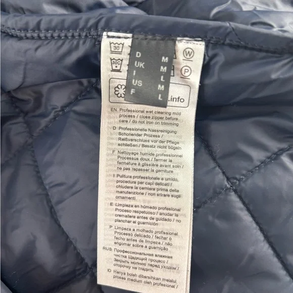 Esprit Blue Bomber Jacket with Quilted Design - Picture 9 of 9